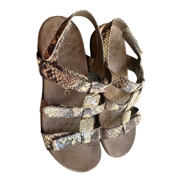 Vionic Amber Sandal Orthaheel Supportive Technology in Crocodile Skin LK NEW 8.5 - Picture 15 of 15